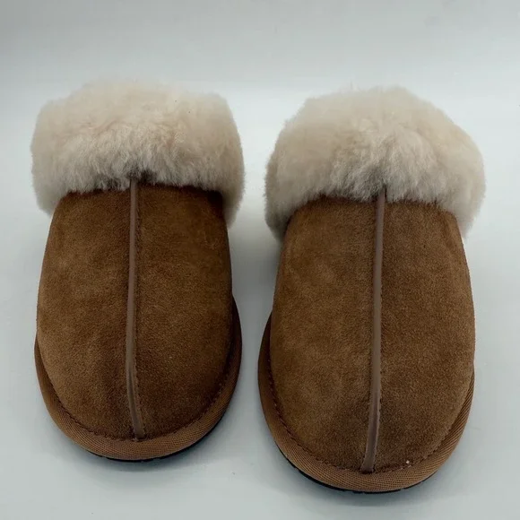 UGG Scuffette II Chestnut Suede Sheepskin Slippers 1106872 Women's - Picture 6 of 8